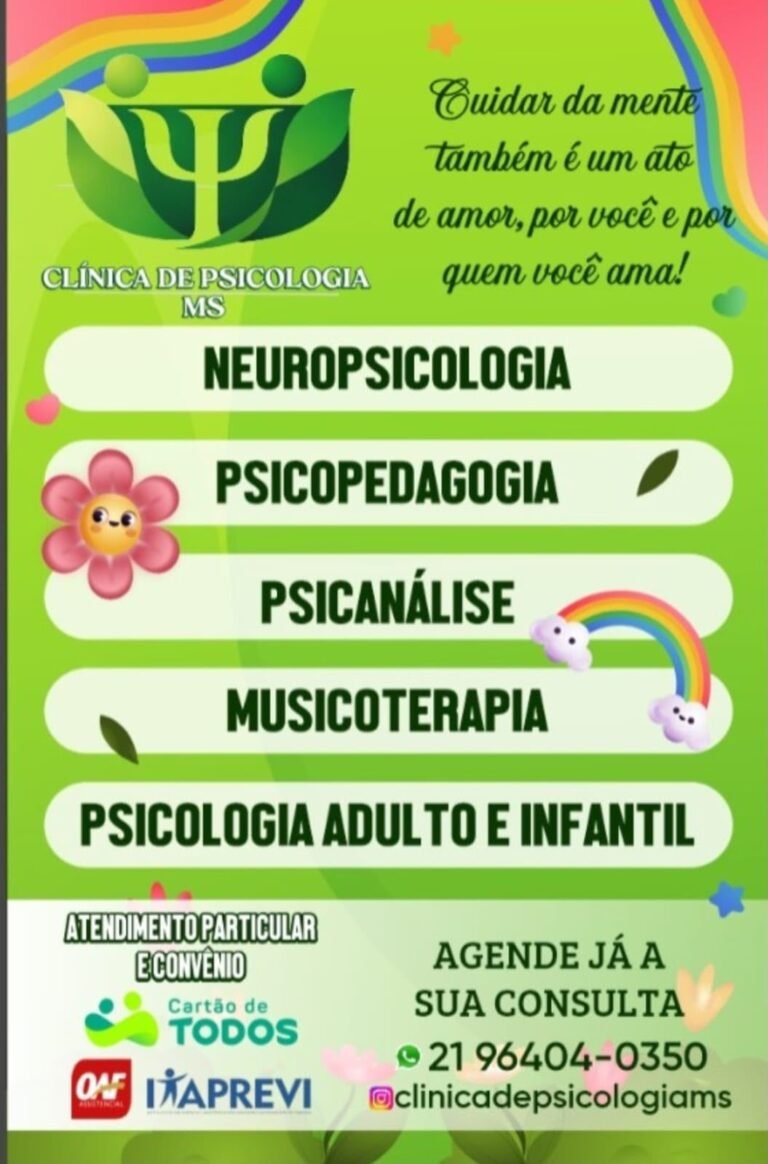 Abrangendo crianças, adolescentes, adultos e casais. A equipe é composta por profissionais qualificados que atuam em áreas como ansiedade, depressão, TDAH, Transtorno do Espectro Autista (TEA) e traumas. Além disso, a clínica realiza avaliações neuropsicológicas para diagnósticos mais precisos e planos terapêuticos individualizados. O objetivo é promover a saúde mental e a qualidade de vida, oferecendo um espaço seguro e acolhedor para cada paciente