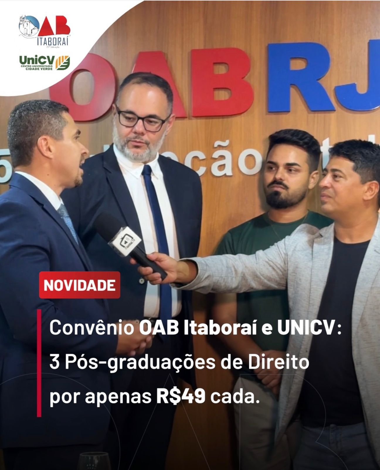 OAB ITABORAI REALIZA NOVO CONVÊNIO